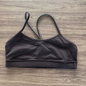 lululemon athletica Flow Y Black Sports Bra